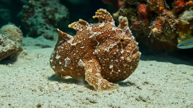 Curious fish in underwater environment