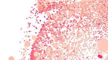 Abstract background with pink and red confetti. Perfect for celebrations, parties, and festive designs.
