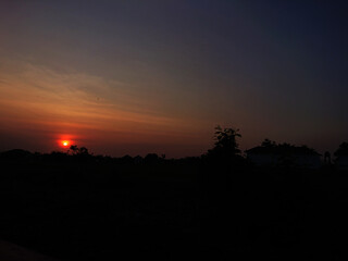 sunset in the mountains