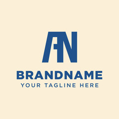 Letters AN Monogram Logo, suitable for any brand with NA or AN initials