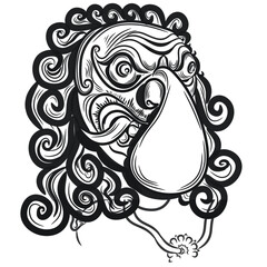 vector illustration of an ornament barong traditional tattoos