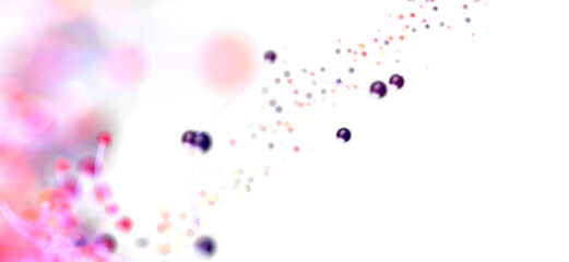 Artistic background with pink bokeh and purple spheres. Perfect for websites, presentations, and more!