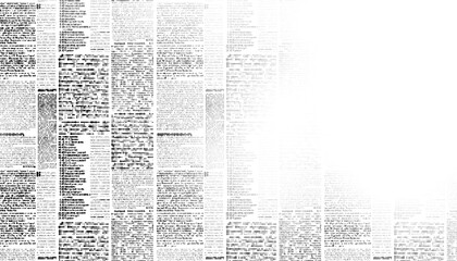 Obraz premium Overlay old white newspaper paper grunge vintage background. Grunge halftone style