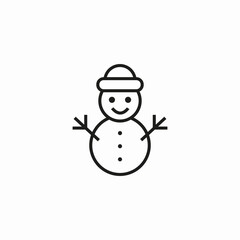 classic snowman figure icon sign vector