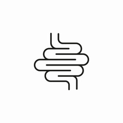 digestive system intestines icon sign vector