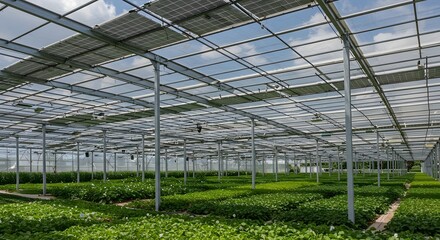 Obraz premium Interior of a greenhouse, a structure designed to cultivate plants