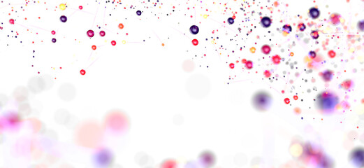 Bright, colorful abstract background with network connections. Ideal for tech, science, or design projects.