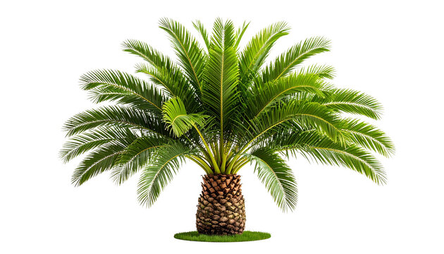 Cycas Revoluta (Sago Palm) &ndash; Isolated Plant on White Background