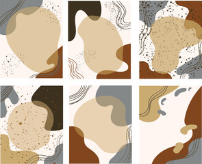 Abstract Organic Shapes and Flowing Forms Contemporary Art Background Collection