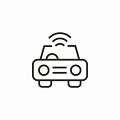 self-driving car icon sign vector
