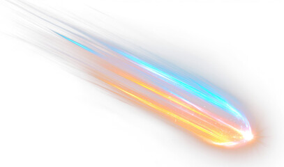 Vibrant Stream of Light Motion Overlay Effects Isolate on Transparent Background, cutout, png