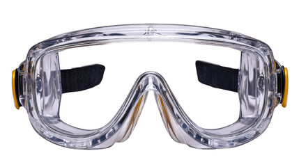 Clear Safety Goggles for Protection Against Dust and Chemical Splashes in Industrial Environments