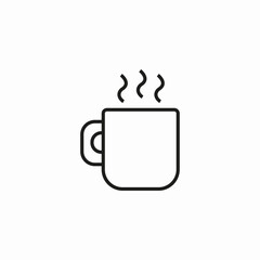 steaming hot drink icon sign vector