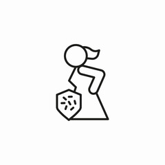 stomach shield protection icon sign vector