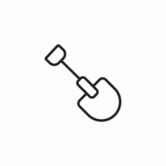 winter shovel tool icon sign vector