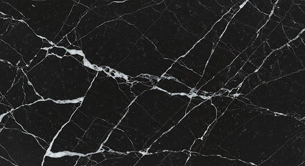 Black marble with white veins, a natural stone texture