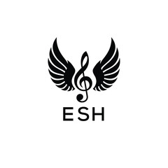 Fototapeta premium Creative Music Logo with Treble Clef and Wings – ETZ Musical Brand Identity Design 