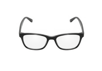 A pair of black framed glasses isolated on transparent background