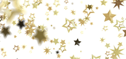 Beautiful image of gold stars falling. Perfect for celebration, holidays, or awards.