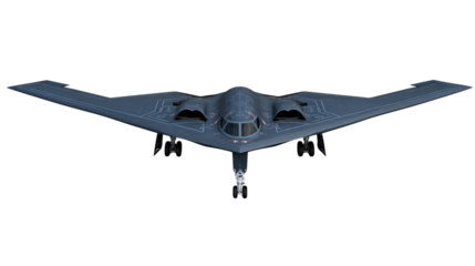 Futuristic Stealth Aircraft with Unique Design and Advanced Technology in Isolated Environment