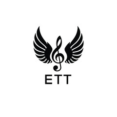 Obraz premium Creative Music Logo with Treble Clef and Wings – ETZ Musical Brand Identity Design 