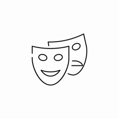 comedy tragedy masks icon sign vector