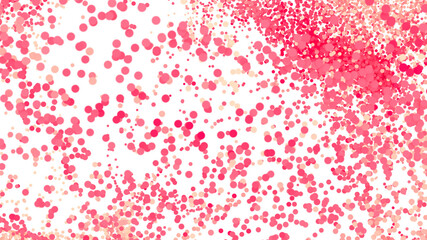 Beautiful pink and peach confetti on white background. Ideal for festive designs.