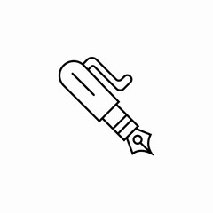 fountain pen nib icon sign vector
