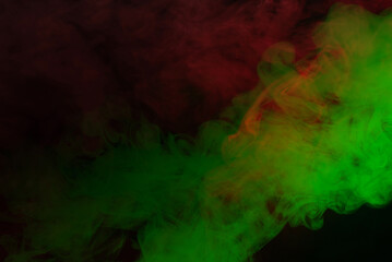 Red steam on a black background.