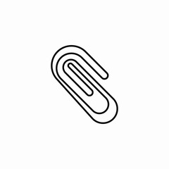 Obraz premium metallic paper clip icon sign vector