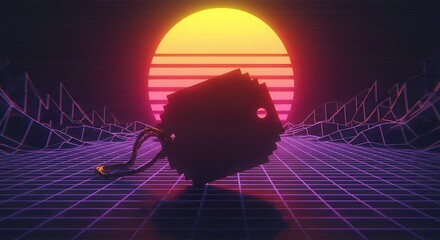 A conceptual shot of a blank tag that is constantly glitching, showing digital artifacts, scan lines, and RGB color separation effects. 