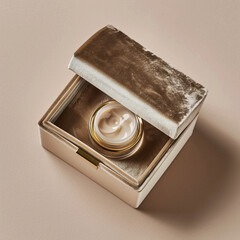 Luxury Eye Cream Jar in Velvet Box
