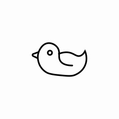 swimming duck bird icon sign vector
