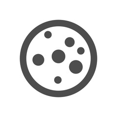 Abstract Moon: A minimalistic, artistic depiction of the moon, featuring a textured surface with craters, rendered in a simple, grayscale palette.