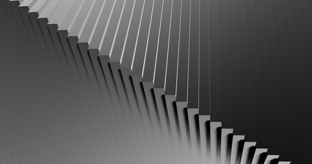 Abstract white background geometric pattern of design 3d render