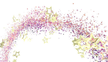 Obraz premium Festive background with gold stars and glitter. Perfect for holidays, celebrations, and events.