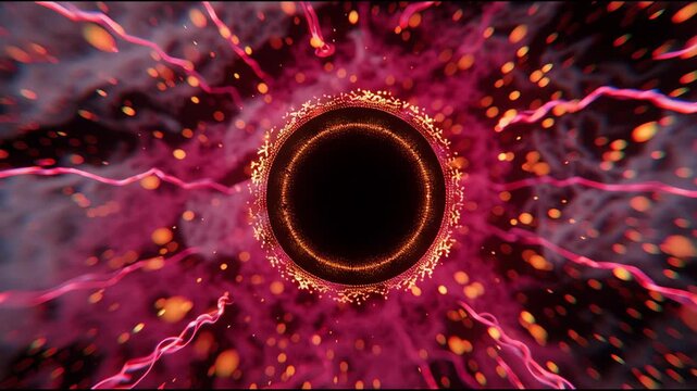 Explore the mesmerizing swirl of vibrant colors and dynamic energy in this captivating cosmic display