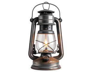 old oil lamp on white background