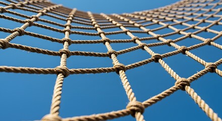 Close-up of a rope net