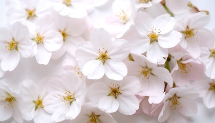 Obraz premium Delicate cherry blossoms on a light background