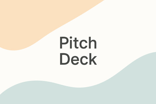 Pitch Deck Presentation: A simple yet elegant business presentation slide with a soft pastel background, perfect for conveying clear information and engaging audiences - Powered by Adobe