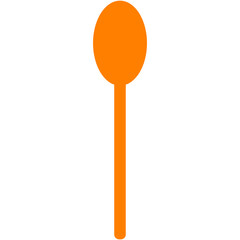 orange silhouette spoon icon