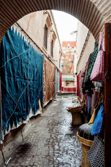 Markt St&auml;nde in den Souks von Marrakesch