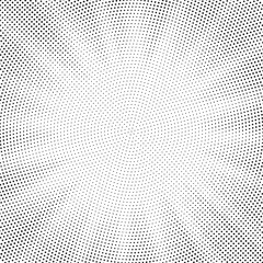 Halftone texture dot radial background, cartoon comic retro pop art dot border, halftone shadow. Vector illustration.