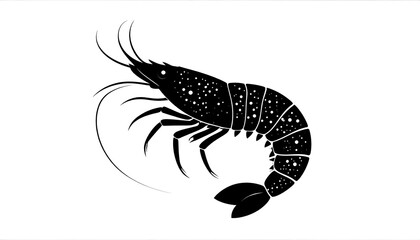 Black shrimp silhouette
