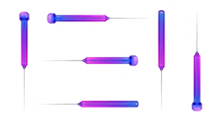 Acupuncture needles displayed on a white background demonstrating potential therapeutic uses