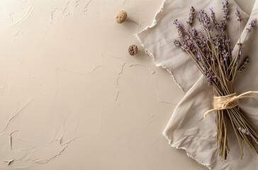 avender tied with twine paper