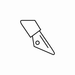 calligraphy pen tool icon sign vector