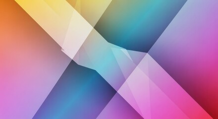 Obraz premium Abstract geometric pattern featuring vibrant colors and intersecting shapes in a dynamic composition