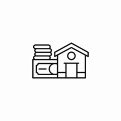 house money investment icon sign vector
